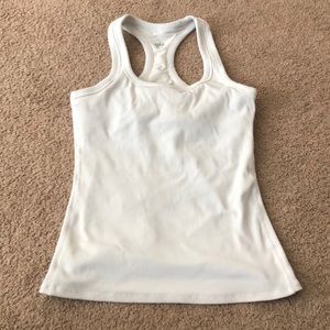 ALO yoga scoop neck tank w/ built-in bra white M
